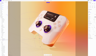 Best web browser 3D modelling apps: An interface shot of a 3d modelling application in a web browser.