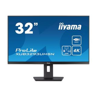 An Iiyama Prolite XUB3293UHSN-B5 monitor on a white background