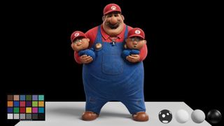 Pejman Rajabi 3D tutorial of Super Mario fan art