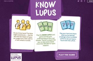 A screenshot of one of the best JavaScript examples, the Know Lupus site