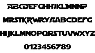 Star Jedi Special Edition Star Wars font sample