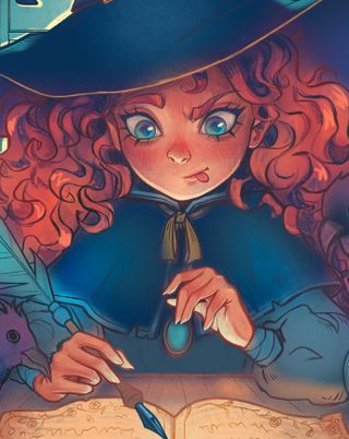 Daria Anako artwork; witch writing