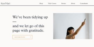 KonMari 404 page screenshot