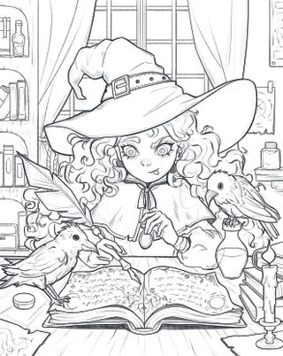 Daria Anako artwork; witch writing