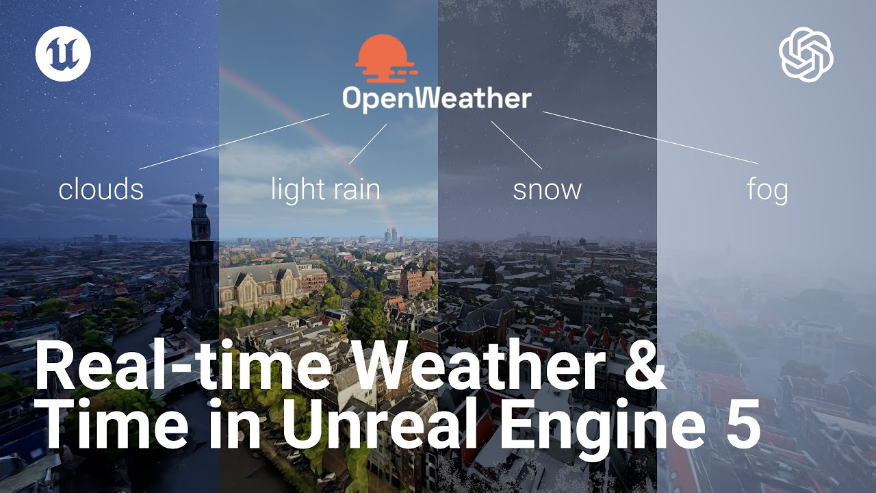 Real-time Weather in Unreal Engine 5 using OpenWeather and Cesium | Dynamic Weather System - YouTube