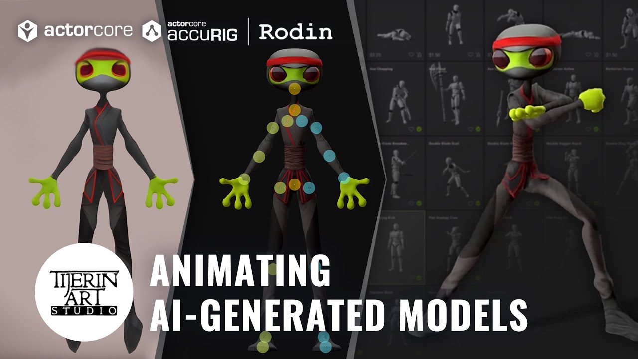 Animating AI-Generated Models: A Step-by-Step Guide | ActorCore AccuRIG - YouTube