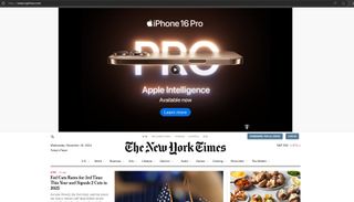 The NY Times main banner ad.