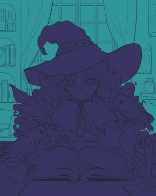 Daria Anako artwork; witch writing