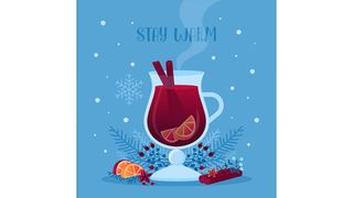 Free Christmas wine vector