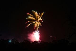 A blurry photo of fireworks