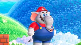 Super Mario Bros Wonder; an elephant in trousers