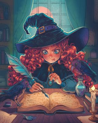 Daria Anako arwork; witch writing