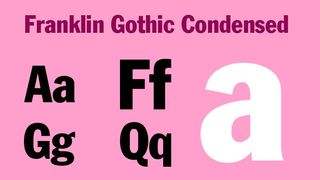 Specimen of Franklin Gothic Condensed