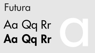 Specimen of Futura font