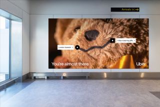Uber advert saying 'you're almost there'